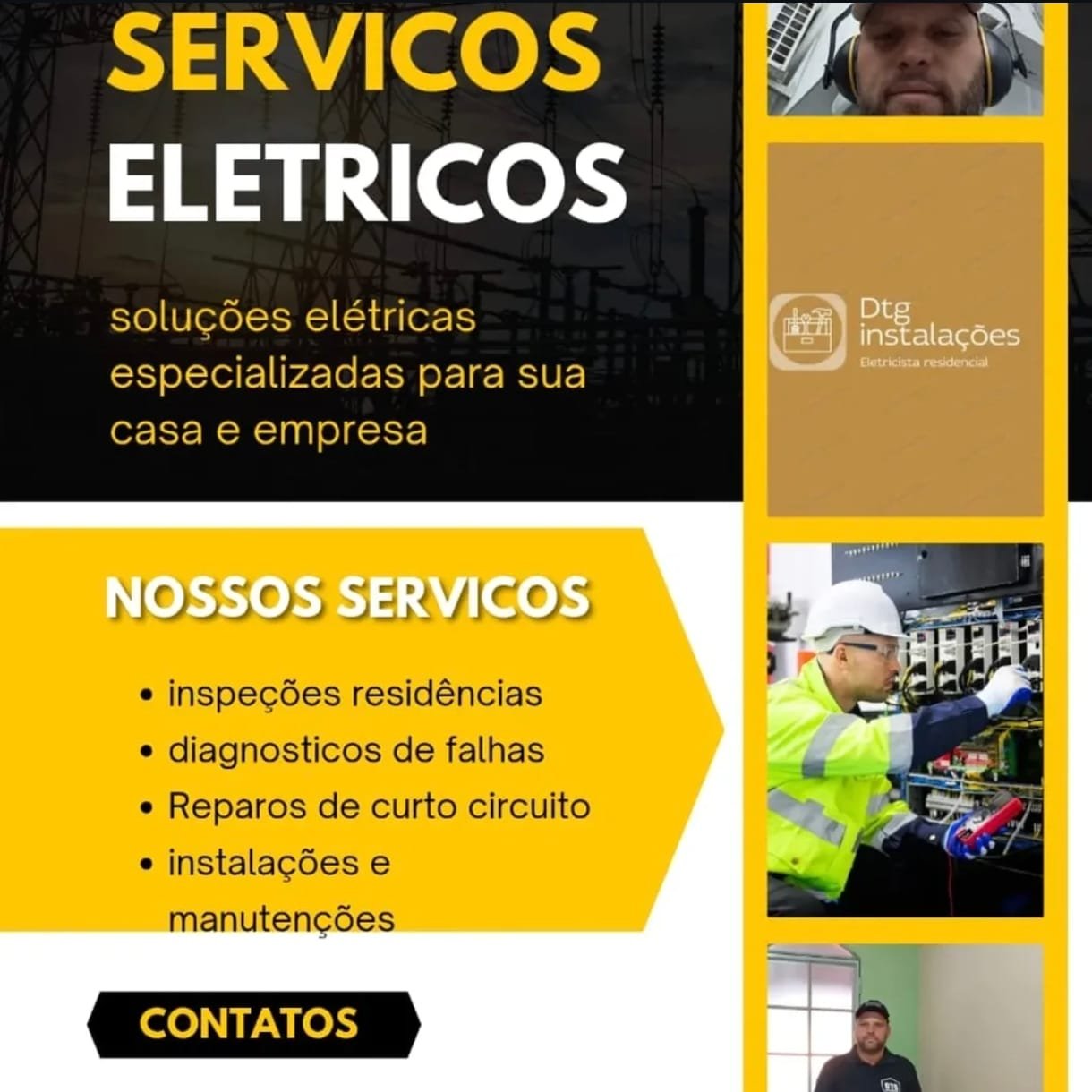 Profissional realizando serviço elétrico